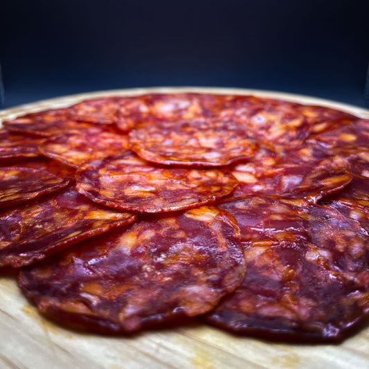 Chorizo Ibérico de Cebo 50%. Chorizo Cular Ibérico. Loncheado. 100 gr. - Club Jamón